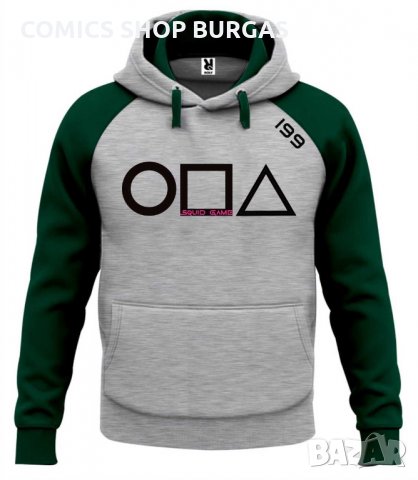 Суичър унисекс двуцветен без цип SQUID GAME, снимка 8 - Суичъри - 34981420