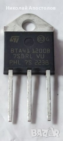 симистор BTA41-1200V, снимка 1 - Друга електроника - 43438846