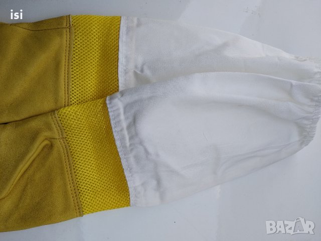 Пчеларски ръкавици естествена телешка кожа с мрежа на ръкавелите-пчеларски инвентар, снимка 4 - За пчели - 27587636