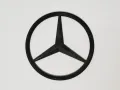 Задна емблема за багажник Мерцедес - сребриста/черна, снимка 3