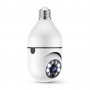 Смарт охранителна камера PST-F1-3MP, 3.0Mp, PTZ, За фасунга E27, Wi-Fi, Tuya Smart, Бял
