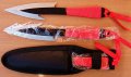 Ножове за хвърляне/кунай/-тип кама-3 броя и 3 цвята, снимка 9