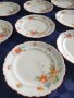 Старинни порцеланови барокови чинии с червен кант  -Schumann - Бавария , снимка 7