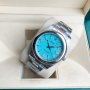 Мъжки часовник Rolex Oyster Perpetual Tiffany Blue с автоматичен механизъм, снимка 1