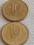 Лот монети 10 броя 10 стотинки различни години от соца за КОЛЕКЦИЯ ДЕКОРАЦИЯ 42455, снимка 2