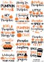 Скрапбук стикери декорация планер quotes фрази есен pumpkin самозалепващ лист А5, снимка 1 - Други - 37969558