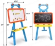 Дъска 3 в 1 за писане и рисуване на стойка + магнити, снимка 3