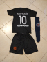 Neymar 10 + Калци PSG Black Детски Черен Екип сезон 22 Комплект Неймар, снимка 1 - Футбол - 36561641