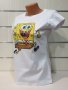Нова дамска бяла тениска с дигитален печат Спондж боб, SpongeBob, снимка 8
