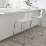 Стилен бар стол Ikea GLENN бял/хром НОВИ-Цена до изчепване, снимка 1 - Столове - 39640629