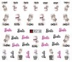12 модела Барби татос ваденки слайдер водни стикери маникюр нокти, снимка 3