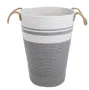 Кош за пране, Сиво Бяло, Плат, Ø30x45см, снимка 1