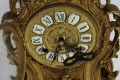 Немски Каминен Механичен Часовник Месингов С Орнаменти, снимка 3
