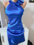 Права елегантна рокля в турско син цвят, цветът е реален на първата снимка, снимка 1 - Рокли - 43478190
