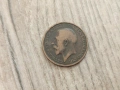 Монета 1923 Великобритания 1/2 Half Penny King George V, снимка 3