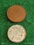 Два стари жетона токен за детски атракцион и кино за КОЛЕКЦИЯ ДЕКОРАЦИЯ 53182, снимка 1