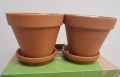 2 бр теракотни саксий с билки, снимка 2