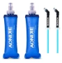 TRIWONDER 2 x Гъвкава сгъваема спортна бутилка за вода за употреба на открито , 250 мл със сламка , снимка 1