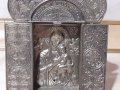 Малък метален триптих икона религия, снимка 5