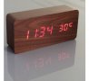 Настолен LED часовник, винтидж, календар, термометър, -10°C до 50°C, снимка 1
