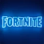 Нова Fortnite неонова LED лампа за стена 40см геймър знак декор синя, снимка 1
