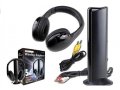 Безжични слушалки 5в1 за mp3,Wireless, компютър, телевизия, CD, DVD
