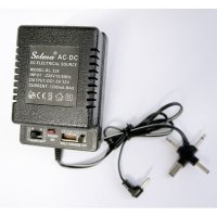 Мрежов адаптер/зарядно нестабилизиран, комбиниран 12V/9V/7,5V/6V/4,5V/3V/1,5V 1A, снимка 1 - Мрежови адаптери - 28549607