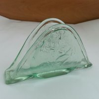 Стар стъклен салфетник, снимка 2 - Антикварни и старинни предмети - 32339583