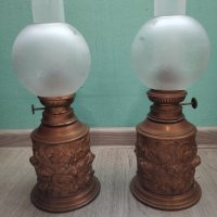 Две стари газови лампи комплект, снимка 1 - Антикварни и старинни предмети - 43929423