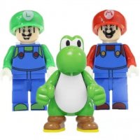 3 бр Супер Марио SUPER Mario Луиджи фигурки за лего конструктор за игра и украса  торта пластмасови, снимка 1 - Конструктори - 33504395