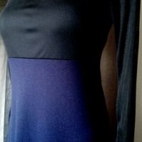 Елегантна рокля от черен тюл и тъмно синьо трико 🍀👗XS,S,M🍀👗арт.064, снимка 4 - Рокли - 27394753