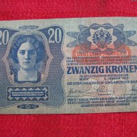 Банкнота 20 крони Австроунгария UNC, снимка 1 - Нумизматика и бонистика - 28414802