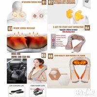 !!!█▬█ █ ▀█▀ Нови модели 2022 16 глави Черен,Сив и Меден Шиацу масажор-масаж с 6 копчета , снимка 10 - Масажори - 37000811