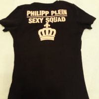 PHILIPP PLEIN - маркова тениска оригинална с камъни , изключително стегната хубава материя, черна , снимка 17 - Тениски - 37467232