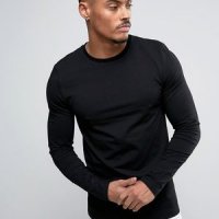 ASOS НОВИ Longline T-Shirt-Черно-сива мъжка блуза, снимка 8 - Блузи - 27526213
