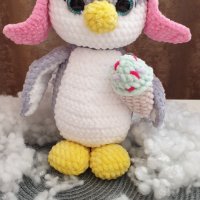 Декоративно пингвинче с бродирано име , снимка 3 - Плюшени играчки - 38025070