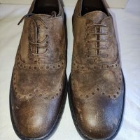 Стилни мъжки половинки от естествена кожа Geox Respira №45, снимка 4 - Официални обувки - 38283483