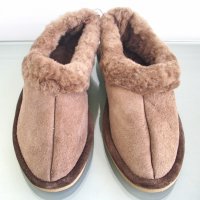 Дамски домашни обувки пантофи топлинки естествена кожа, снимка 3 - Пантофи - 32923847