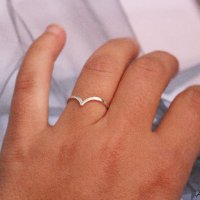 Нежно сребърно пръстенче R058, снимка 3 - Пръстени - 28854324