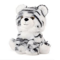 Плюшен тигър седнал, 22 см, бял Код: 011325, снимка 1 - Плюшени играчки - 43156564