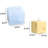 3d къб кубче квадрат сирене кашкавал силиконов молд форма фондан гипс смола шоколад свещ сапун, снимка 2 - Форми - 43690512