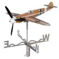 Луфтвафе изтребител Bf 109 F4 на Ханс-Йоахим Марсей с история - Инокс ветропоказател, Промо к-т, снимка 1 - Други стоки за дома - 43853944