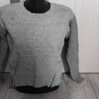 Сива блуза с ципове , снимка 6 - Блузи с дълъг ръкав и пуловери - 37416888