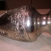 ваза/кана-внос франция-24х13см-метална с релеф, снимка 13 - Колекции - 26762336