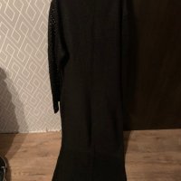Дълга черна рокля плетиво, снимка 5 - Рокли - 43561607