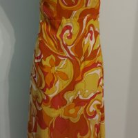 Изумително красива огнена рокля с хастар / малък размер, снимка 5 - Рокли - 35641503