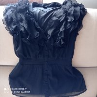 Официална черна блуза на Н&М, 36 до 40р-р, снимка 1 - Корсети, бюстиета, топове - 32557589