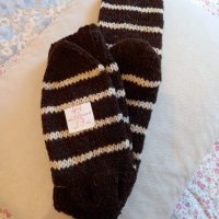 Ръчно плетени мъжки чорапи от вълна, размер 43, снимка 2 - Мъжки чорапи - 43199551