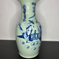 Китайска порцеланова ваза №4824, снимка 5 - Антикварни и старинни предмети - 43462970