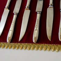 Посребрен английски нож с инициали,орнаменти. , снимка 9 - Ножове - 26539230